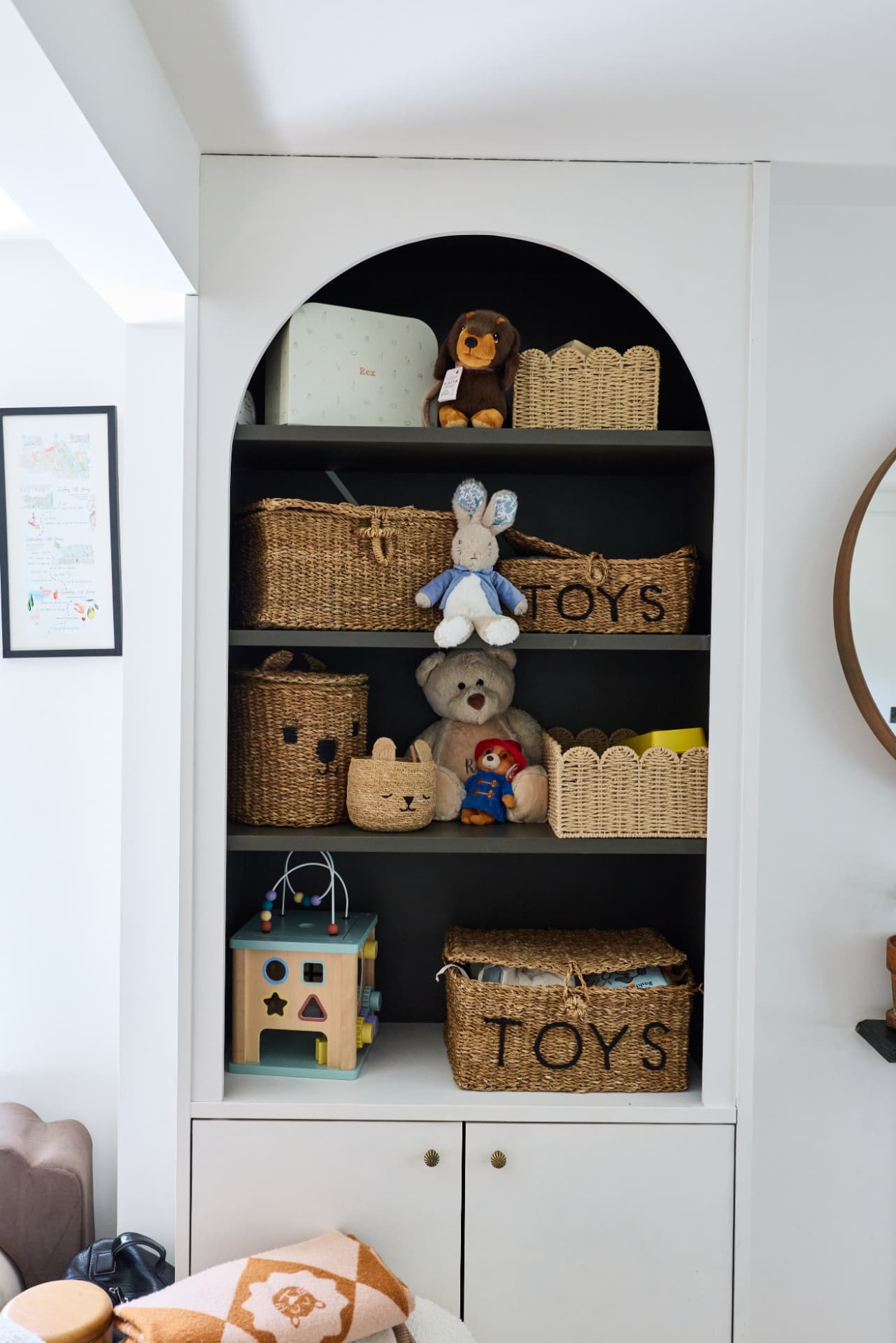 Built-in storage and play area at Cambridge Terrace